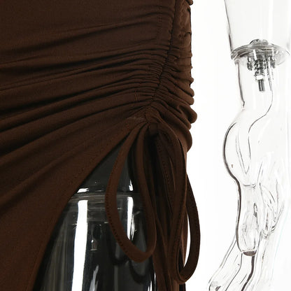 Elegant Backless Bodycon Midi Dress