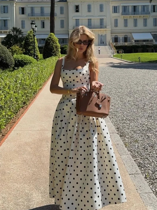 Polka Dot Maxi Dress