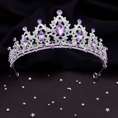 Royal Amethyst – Purple Crystal Bridal Jewelry Set with Tiara, Necklace & Earrings