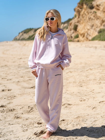 Blossom Breeze – Classic Pink & Yellow Tracksuit Set