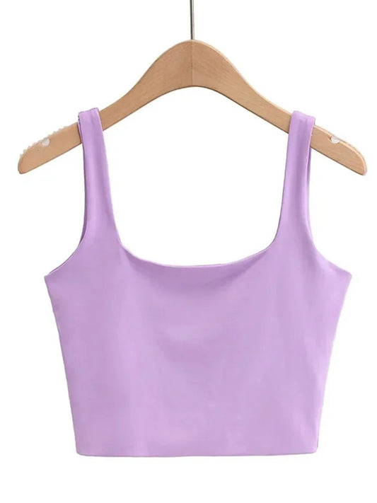 Square Neck Sleeveless Tank Top