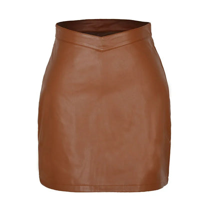 Noir Chic PU Leather Mini Skirt