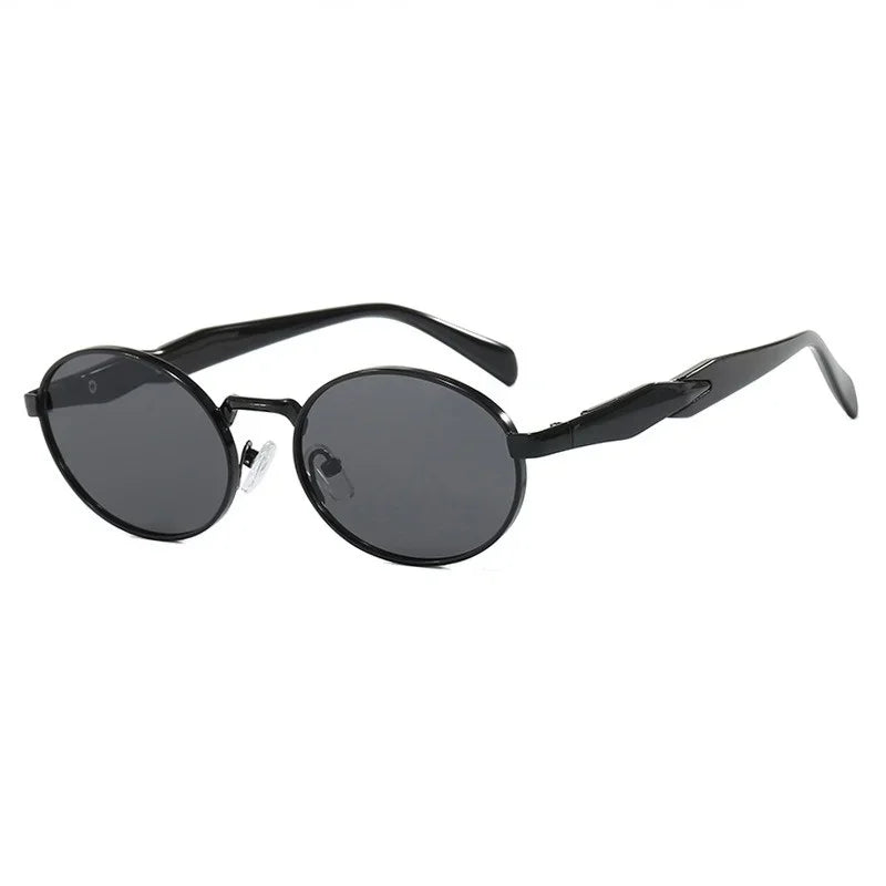 Retro Round Metal Sunglasses – Unisex Leopard Print Designer Eyewear | Livia & Co