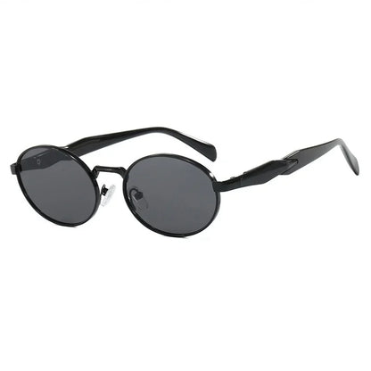 Retro Round Metal Sunglasses – Unisex Leopard Print Designer Eyewear | Livia & Co