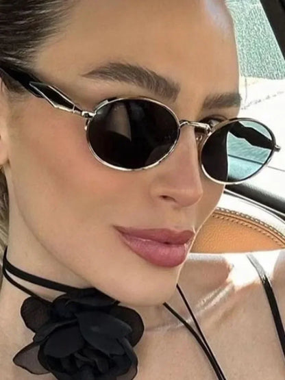 Retro Round Metal Sunglasses – Unisex Leopard Print Designer Eyewear | Livia & Co